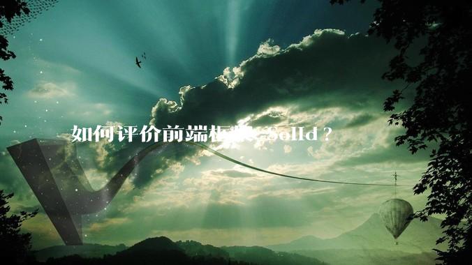 如何评价前端框架 Solid?